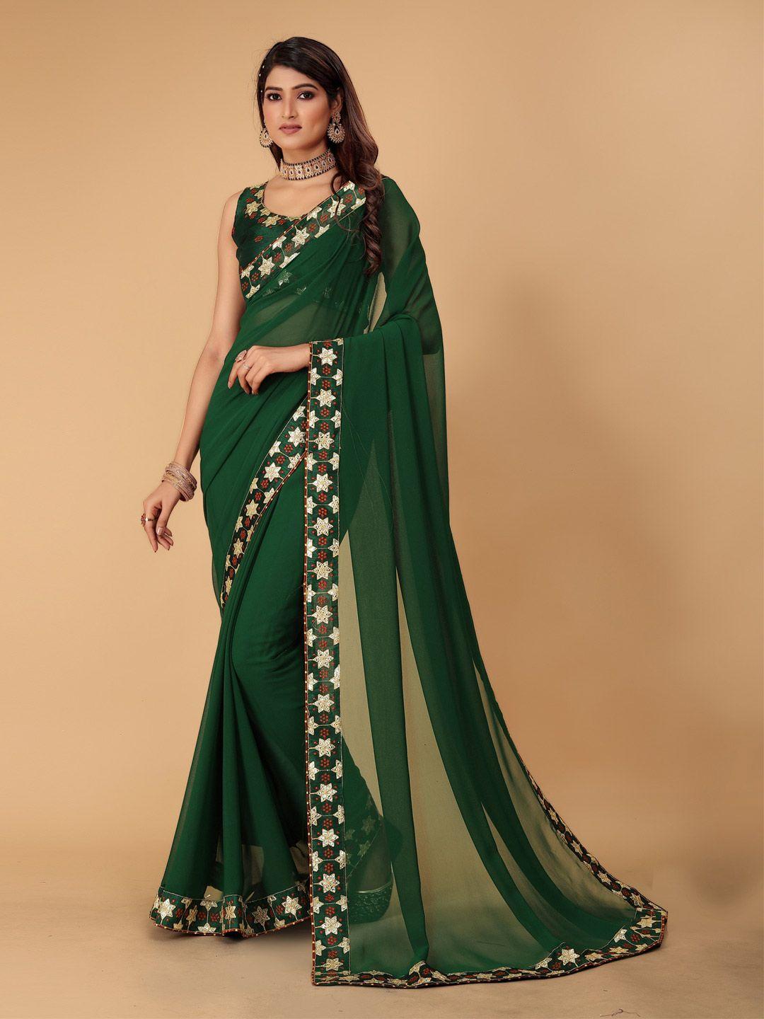 drizomiz embroidered border saree