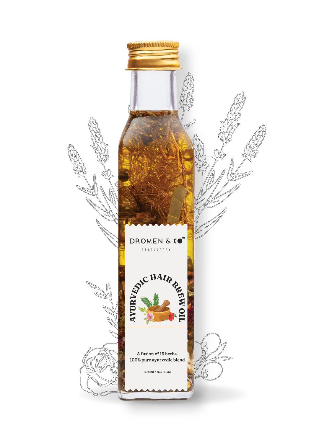 dromen & co ayurvedic hair brew oil with 15 herbs 250 ml