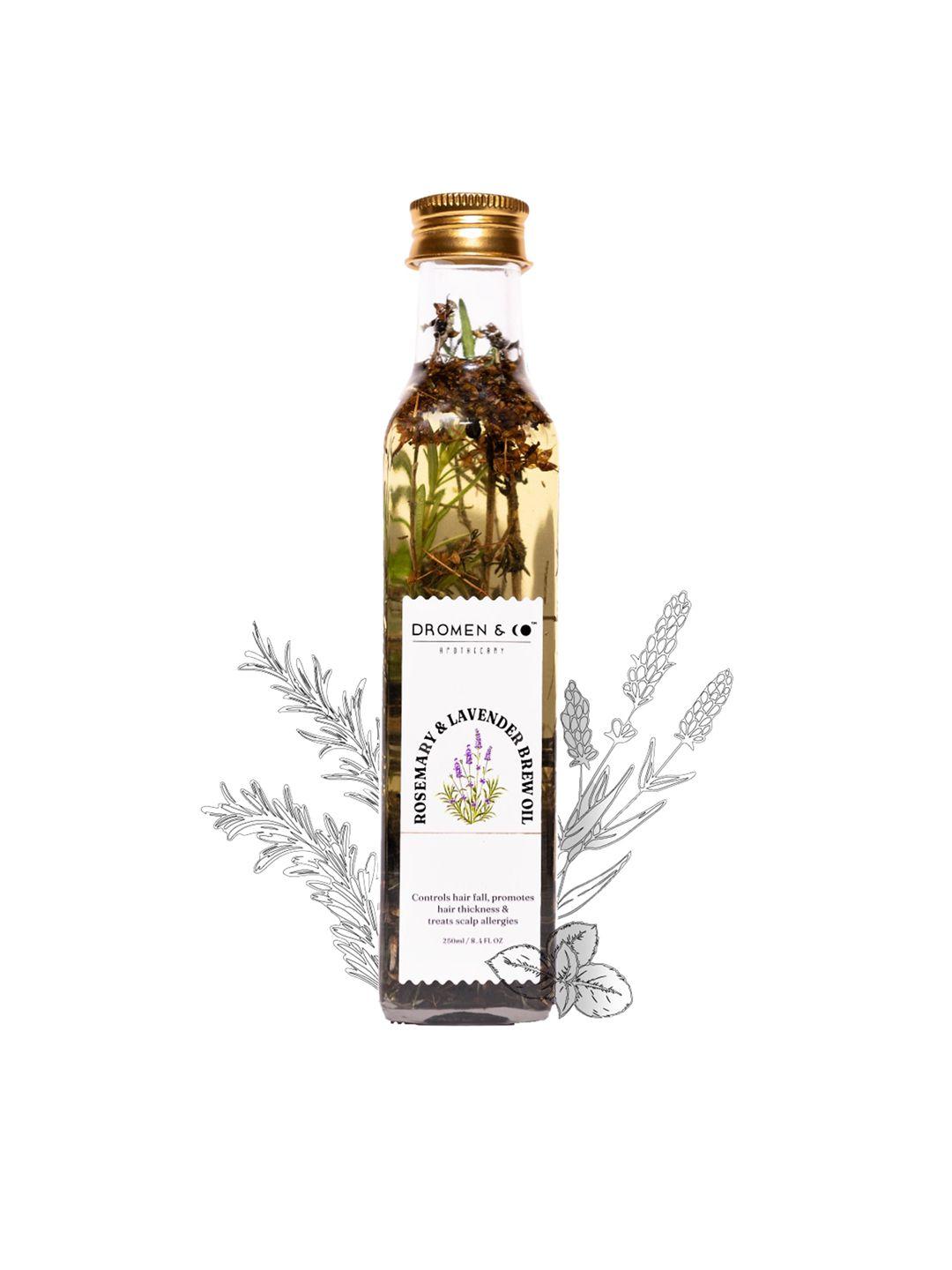 dromen & co rosemary & lavender brew oil for hair growth & hair fall control - 250ml