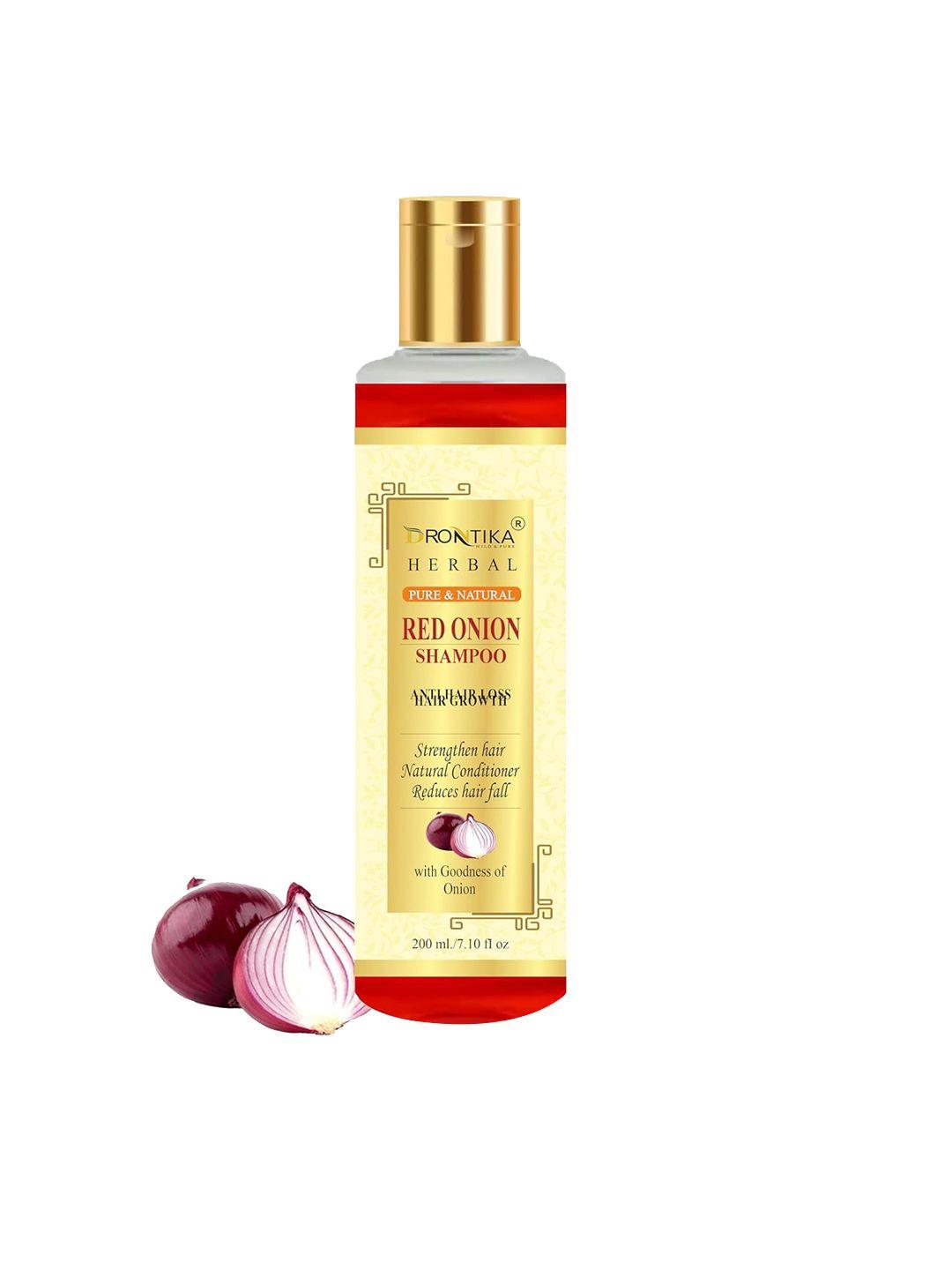 drontika pure & natural red onion shampoo for hair growth - 200ml