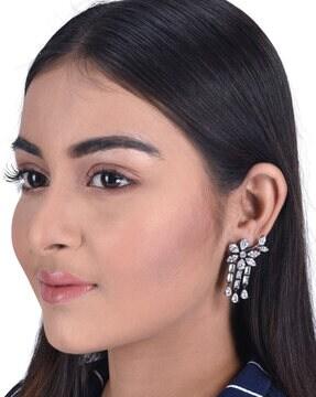 drop earrings with push-back closure