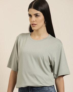 drop-shoulder crew-neck t-shirt