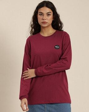 drop-shoulder crew-neck t-shirt