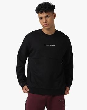 dropped shoulder sweatshirt with logo