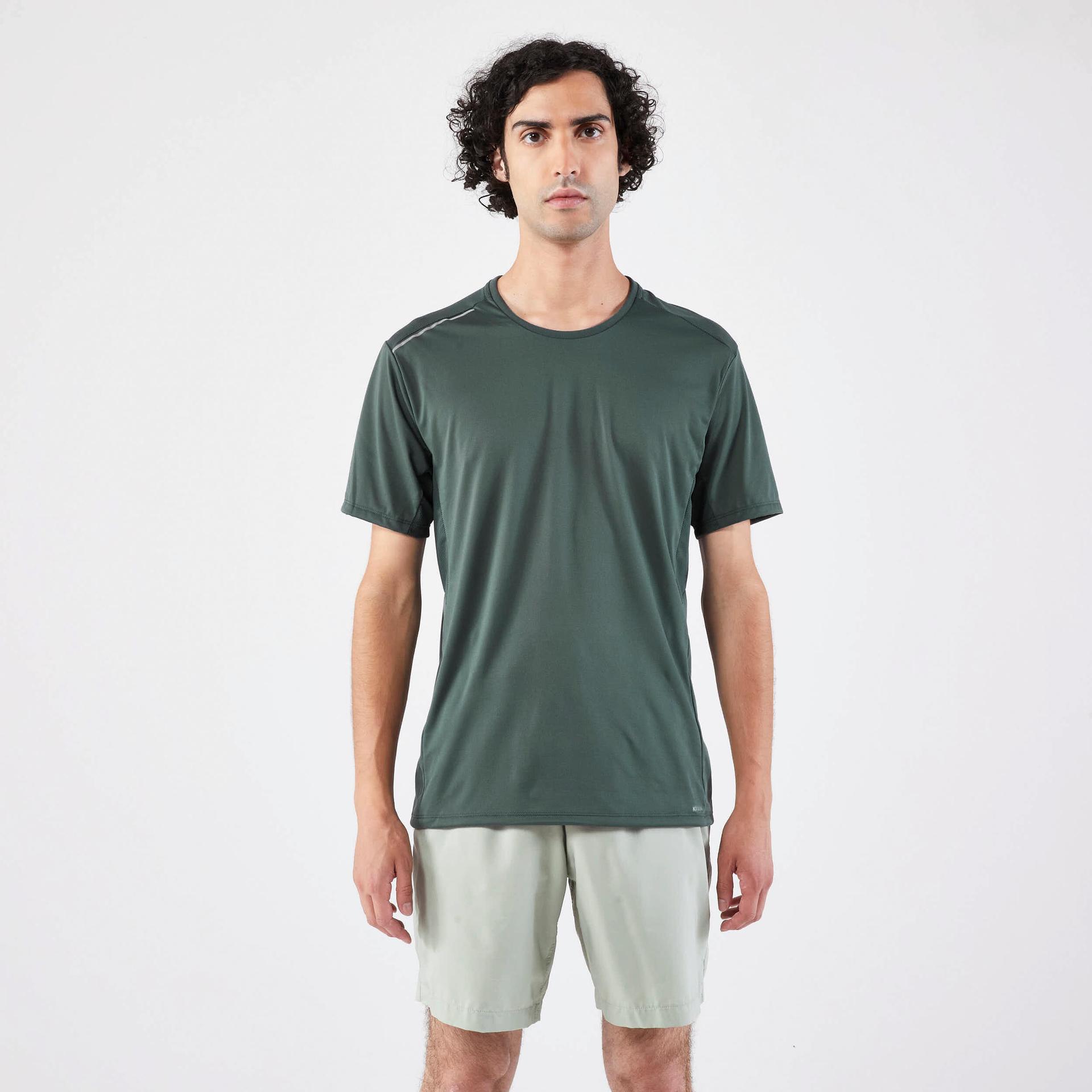 dry+ men's running breathable tee-shirt - dark green