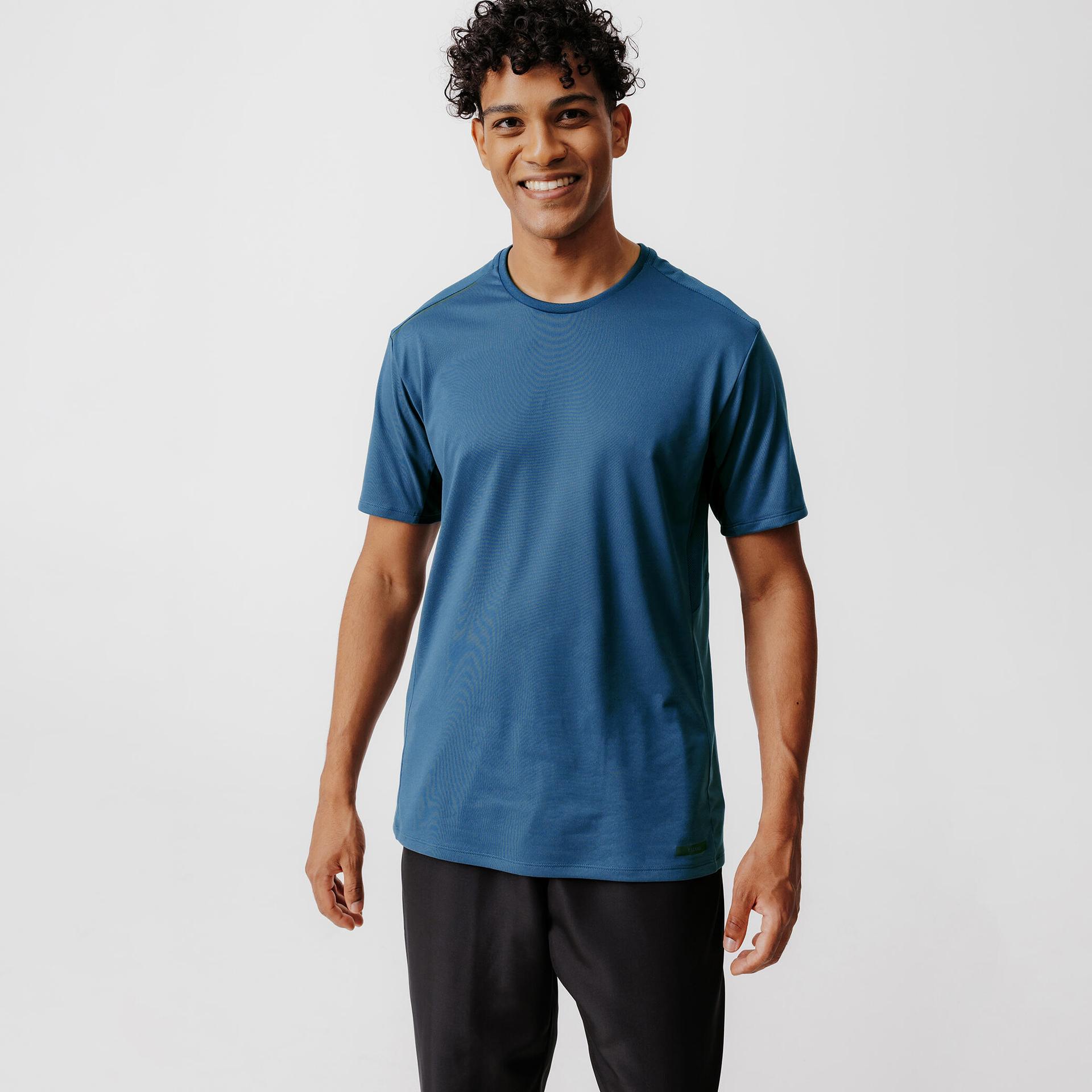 dry men's running breathable top - blue