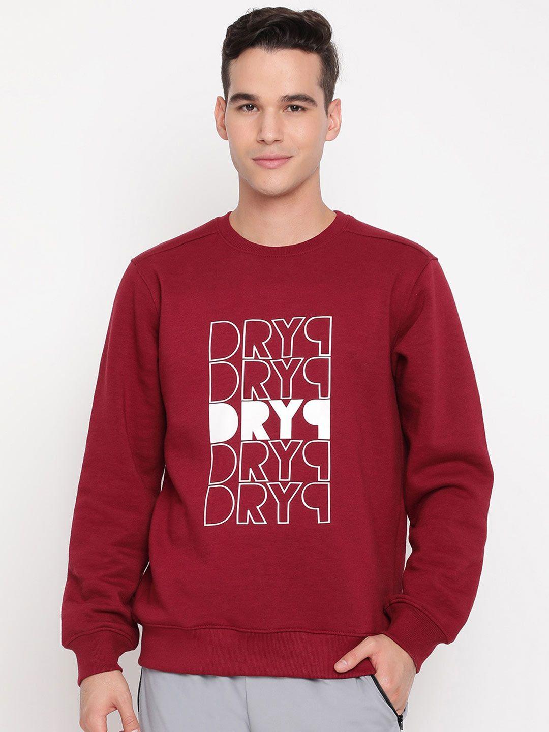 dryp evolut maroon printed sweatshirt