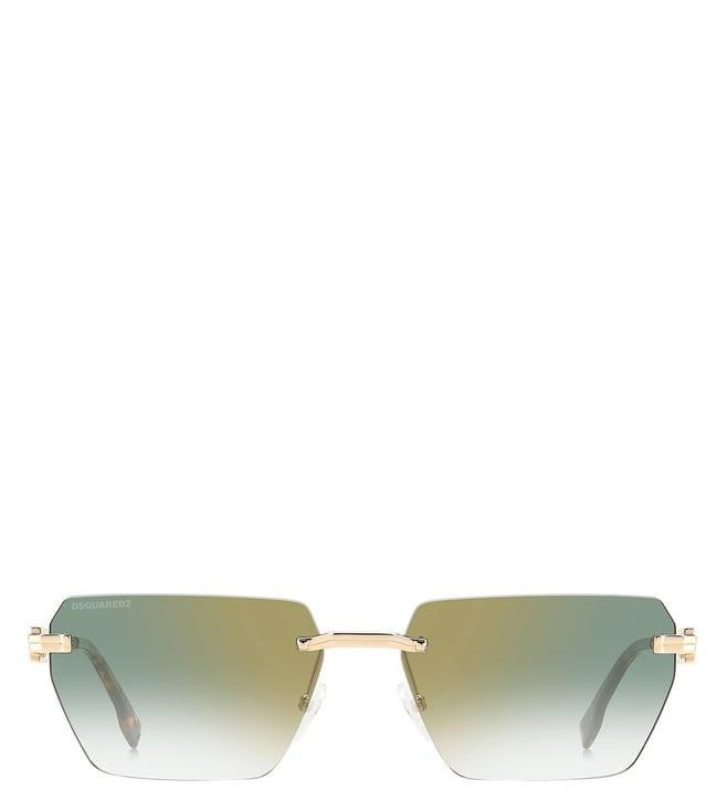 dsquared2 206237pef57d6 green uv protected geometric sunglasses for men