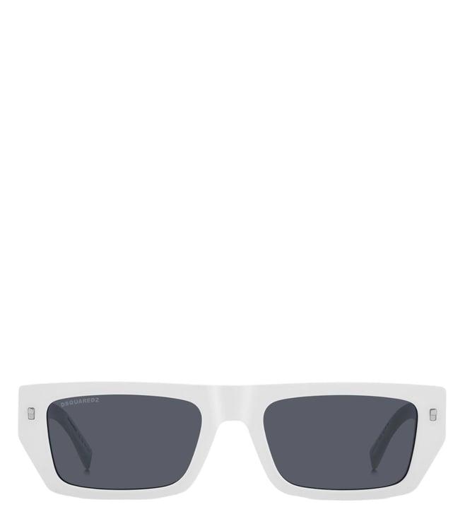 dsquared2 206525vk654ir grey icon uv protected rectangular sunglasses for men