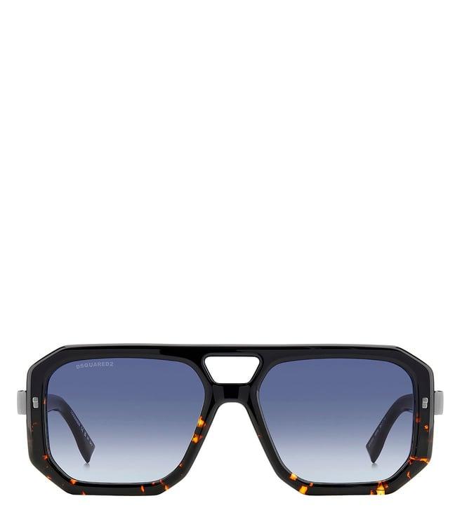 dsquared2 206528wr75608 blue uv protected aviator sunglasses for men