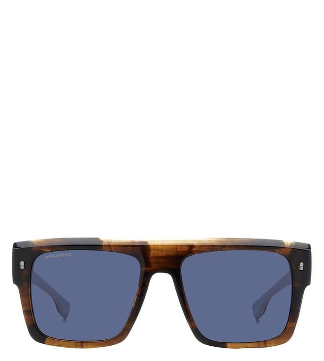 dsquared2 206879ex456ku blue uv protected rectangular sunglasses for men