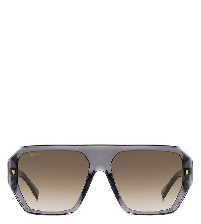 dsquared2 206883kb758ha brown uv protected aviator sunglasses for men