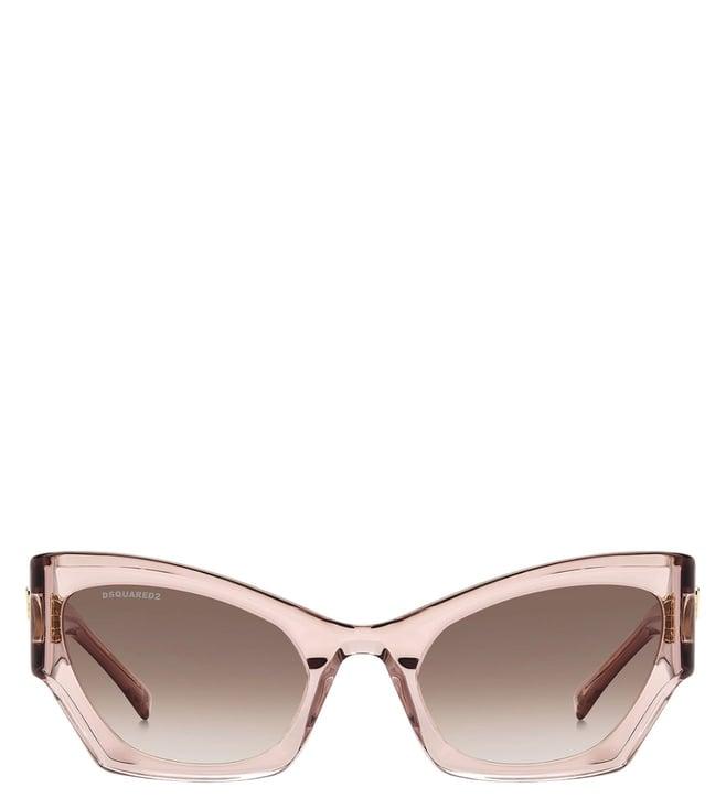 dsquared2 2068858xo55ha brown uv protected cat eye sunglasses for women