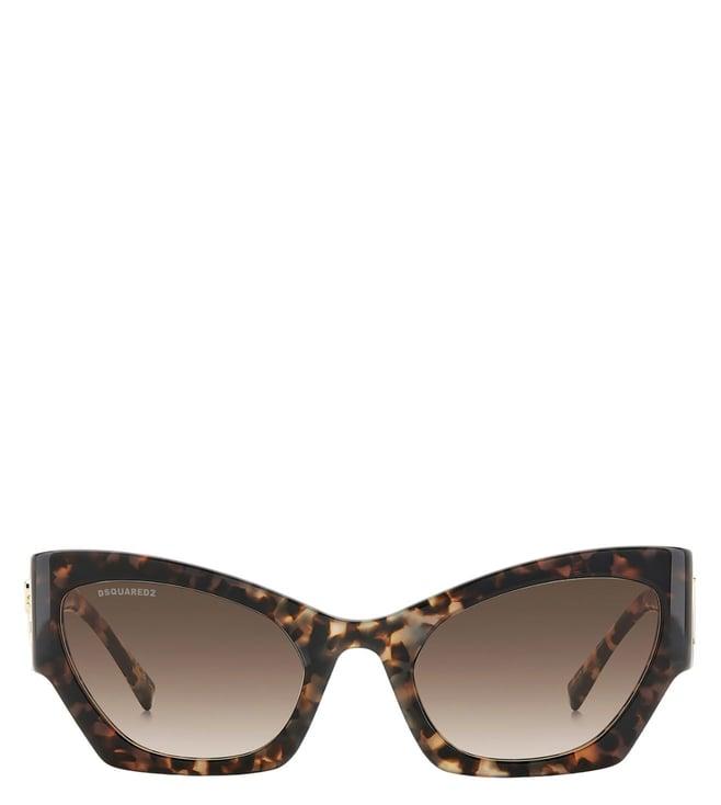 dsquared2 206885aci55ha brown uv protected cat eye sunglasses for women