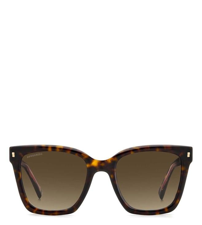 dsquared2 d2 0053/s-086-53ha brown uv protected cat eye sunglasses for women