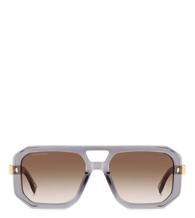 dsquared2 d2 0105/s-kb7-56ha brown uv protected geometric sunglasses for men