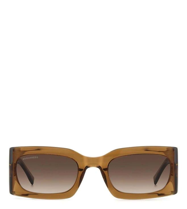 dsquared2 d2 0109/s-i7q-52ha brown uv protected oval sunglasses for women