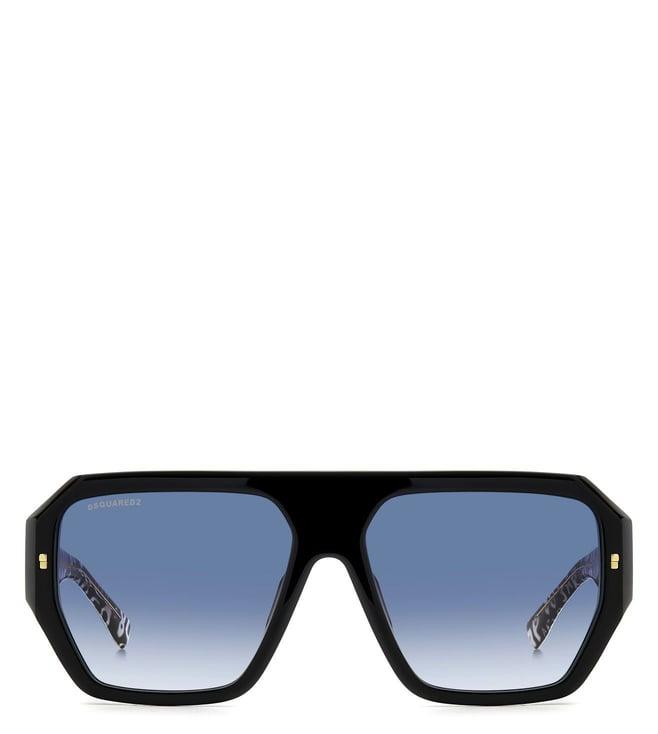 dsquared2 d2 0128/s dark blue shaded uv protected square sunglasses for men