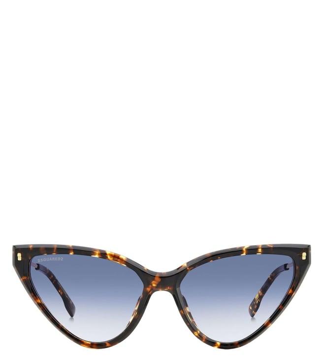 dsquared2 d2 0134/s dark blue shaded uv protected cat eye sunglasses for women