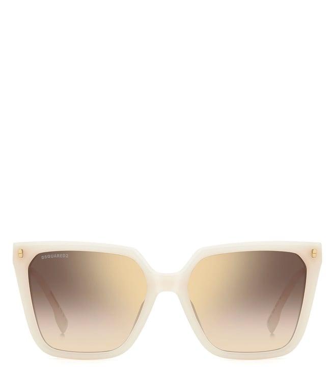 dsquared2 d2 0135/s brown ss gold uv protected square sunglasses for women