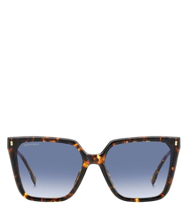 dsquared2 d2 0135/s dark blue shaded uv protected square sunglasses for women