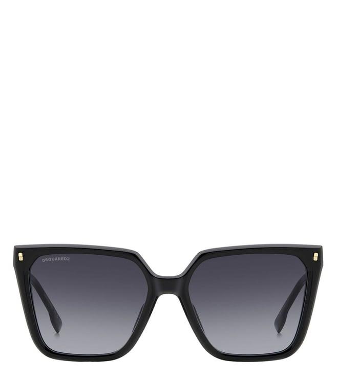 dsquared2 d2 0135/s dark grey shaded uv protected square sunglasses for women