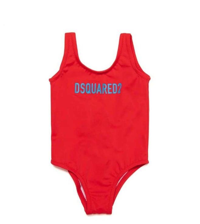 dsquared2 kids red logo fitted fit swimsuits