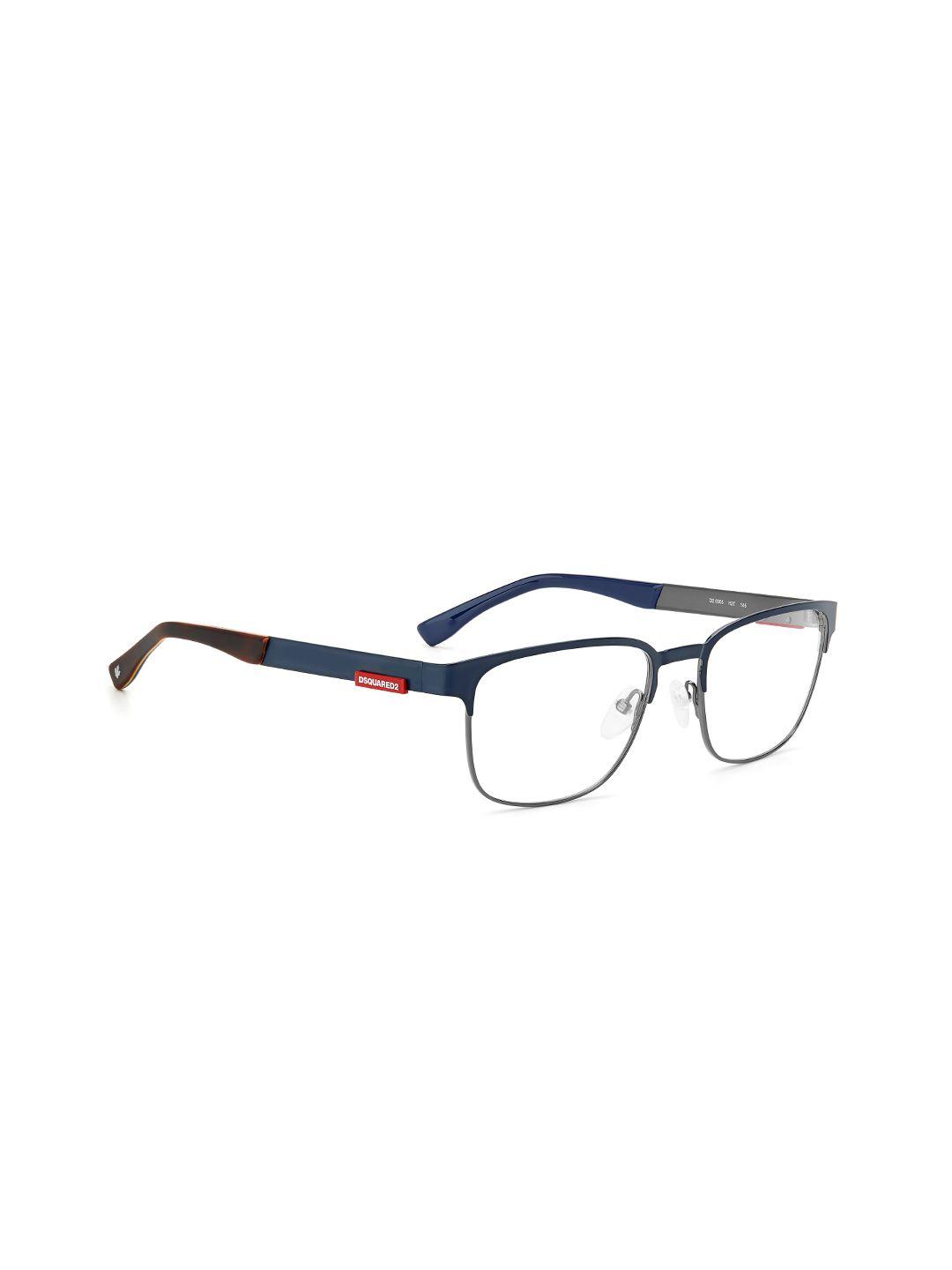 dsquared2 men black & blue full rim rectangle frames 105932h2t5419