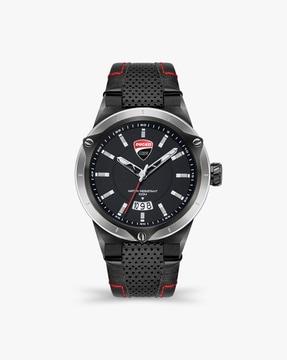 dtwgb2019602 analog watch with leather strap