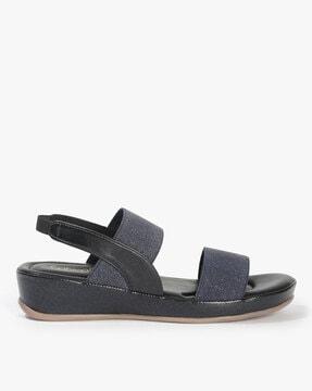 dual strap sling-back sandals