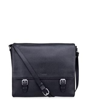 dual buckle strap crossbody bag