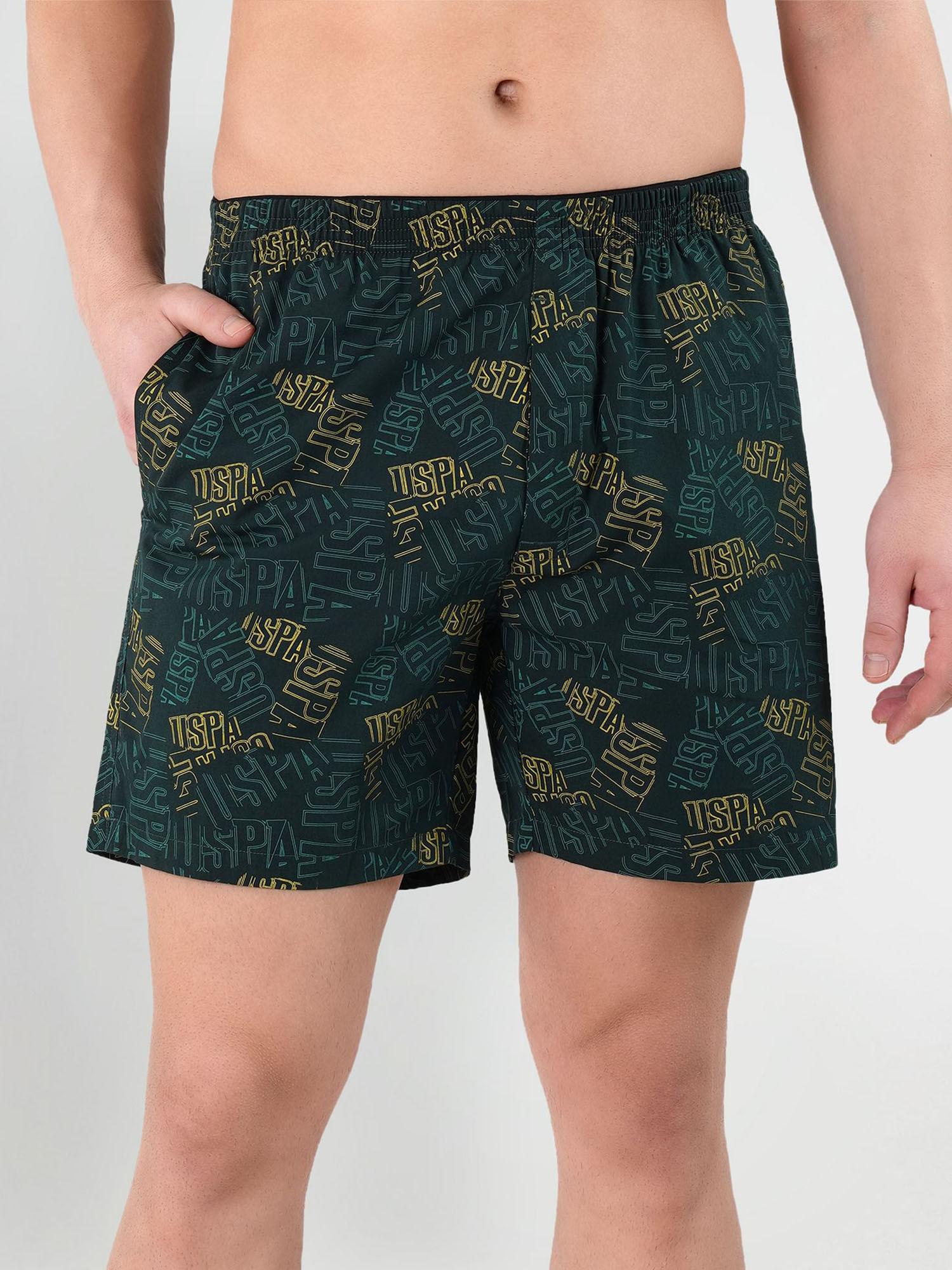 dual pocket all over print ex002 boxers green