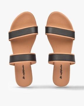 dual-strap flat sandals