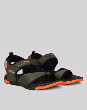 dual-strap sandals with velcro