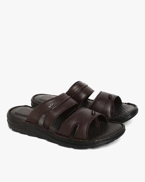 dual-strap slip-on sandals