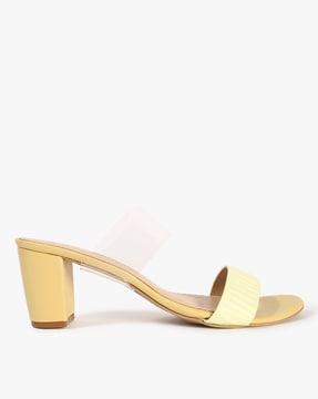 dual-strap chunky heeled sandals