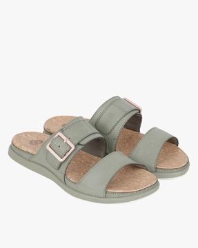 dual-strap flat sandals