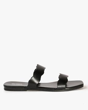 dual-strap flat sandals