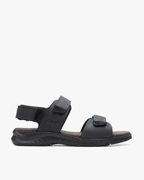 dual-strap sandals with velcro fastening