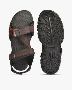 dual-strap sandals with velcro fastening