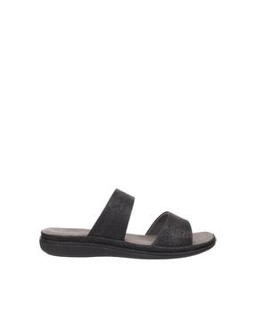 dual-strap slip-on sandals