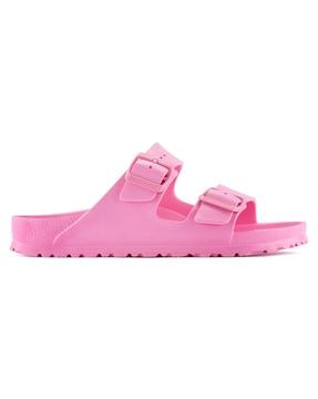 dual-strapped slip-on sandals