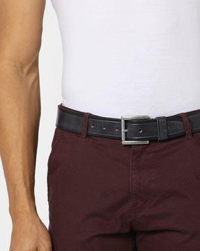 dual-tone leather belt