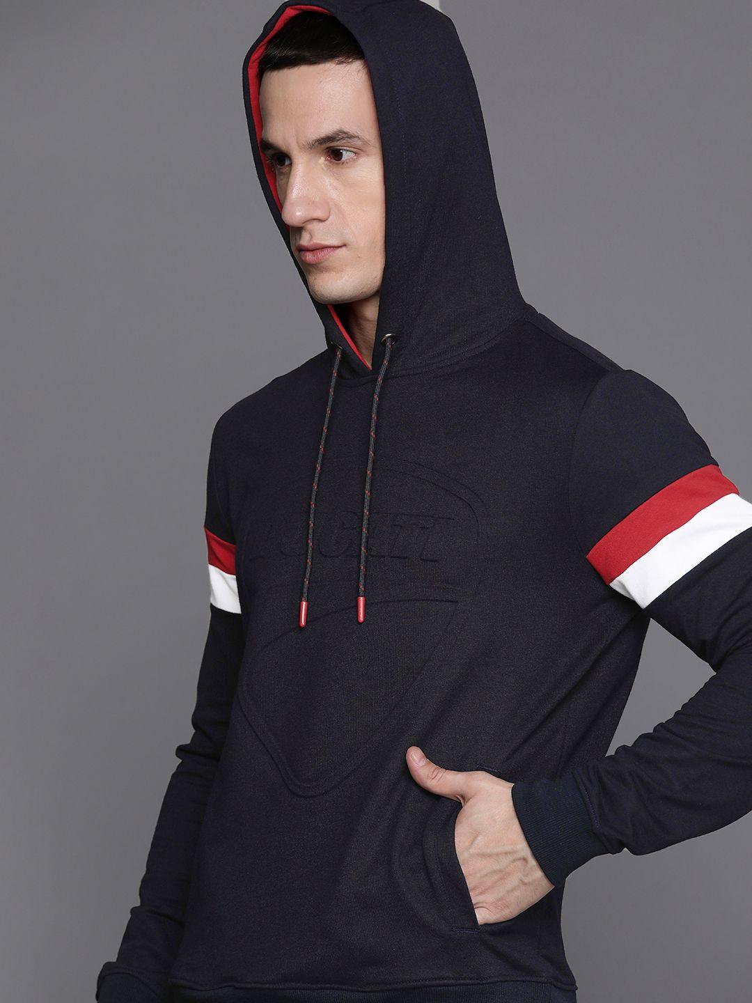 ducati brand logo embossed hooded sweatshirt