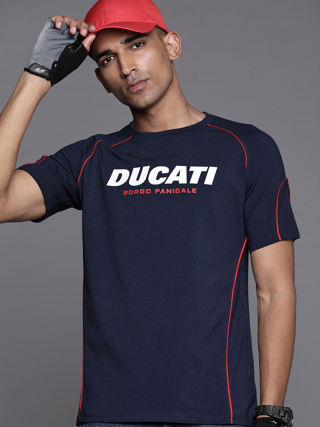 ducati brand logo printed t-shirt