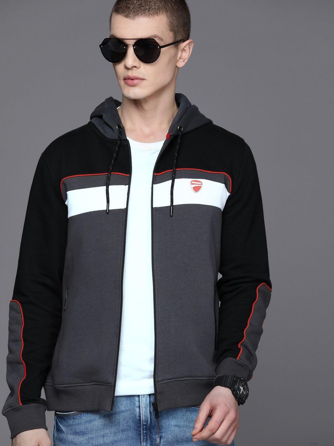 ducati colourblocked hooded sweatshirt