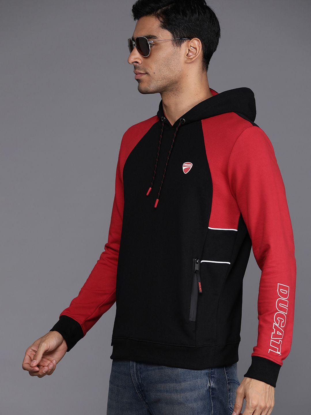 ducati colourblocked hooded sweatshirt