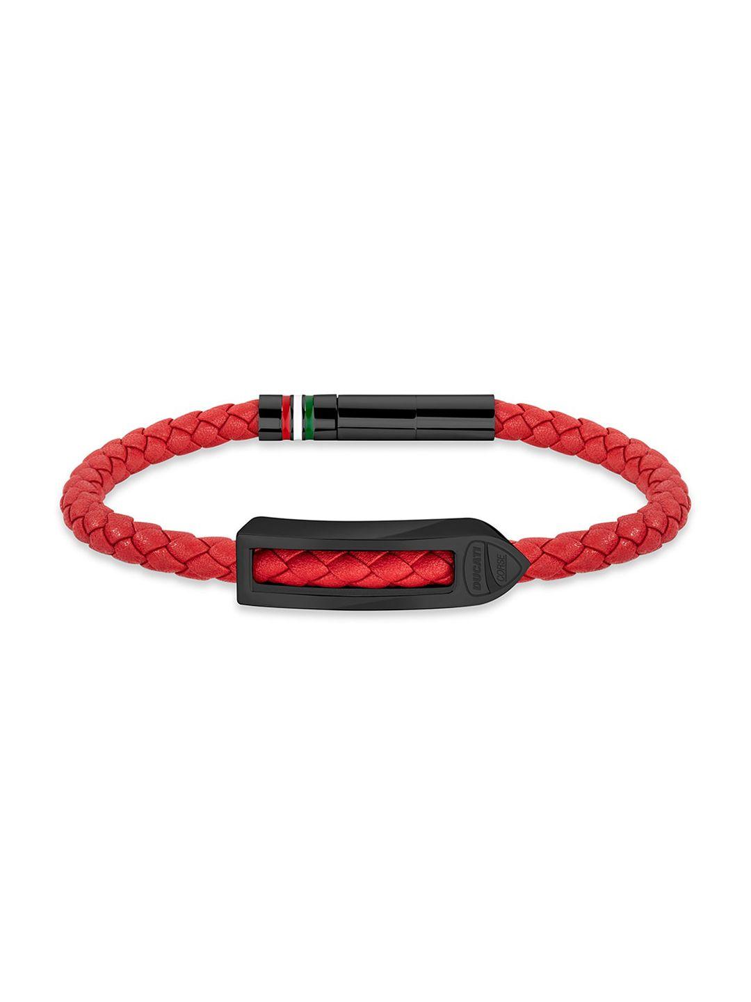 ducati corse men black & red cuff bracelet