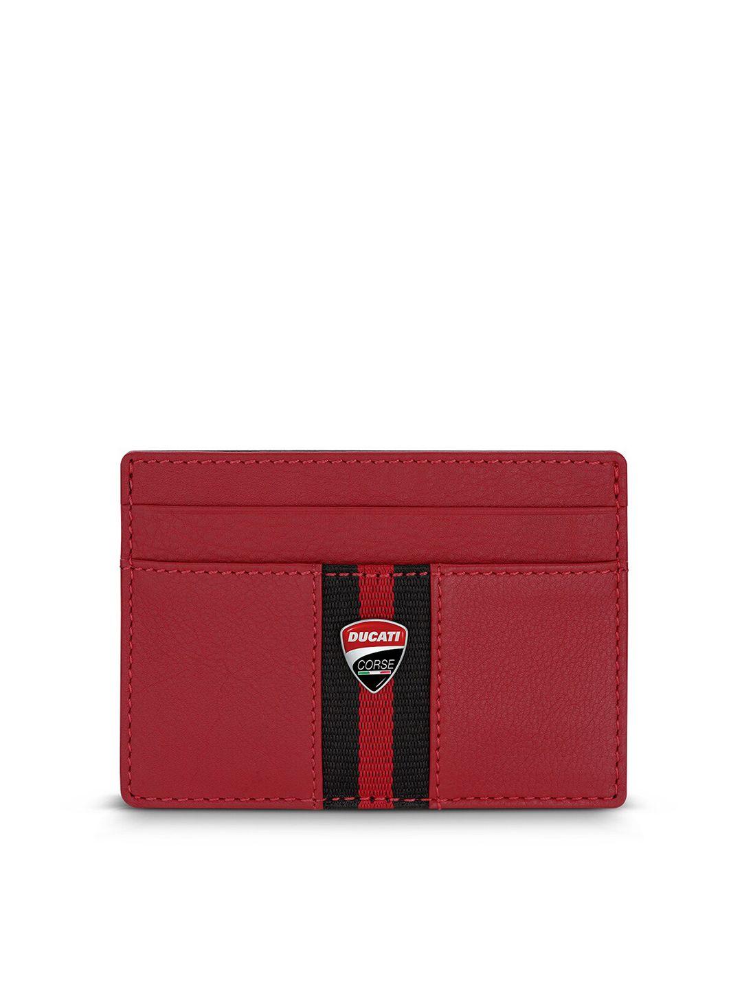 ducati corse men colourblocked leather card holder