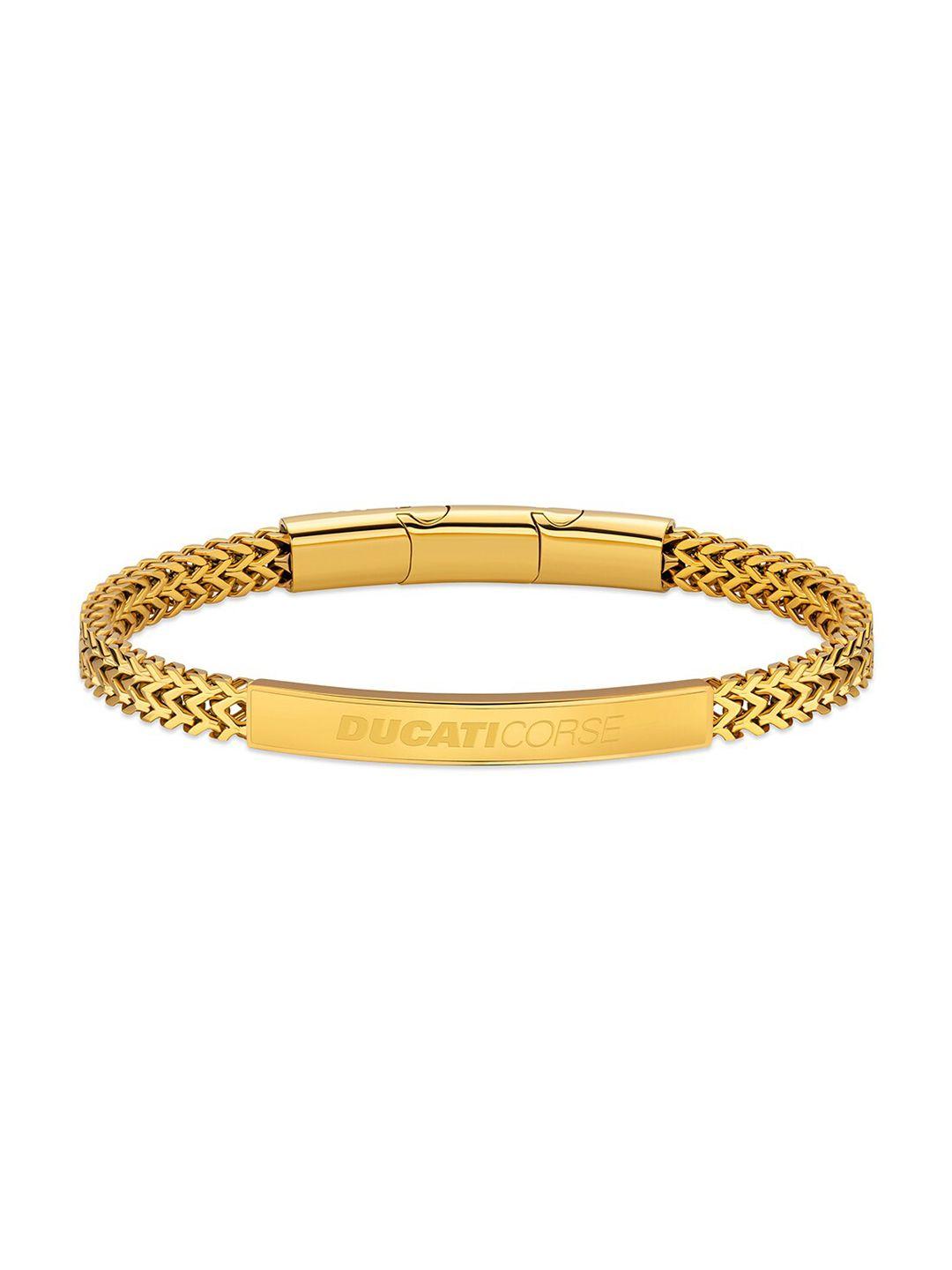 ducati corse men gold-toned kada bracelet